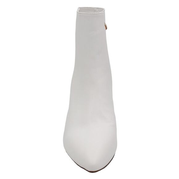 Smash Shoes Women Chunky Block Heel Ankle Booties Chiku Size US 10 White - Picture 4 of 6